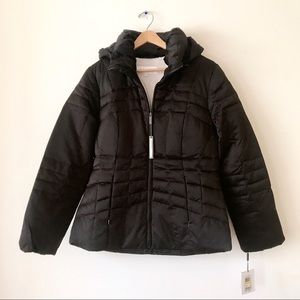 Calvin Klein Espresso Puffer Parka NWT